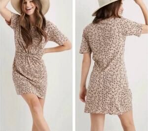 New without Tags Aerie Cheetah Print Knot Tie Front Dress